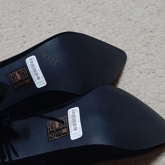 Bebe Fringe Suede Heels - Picture 5 of 6